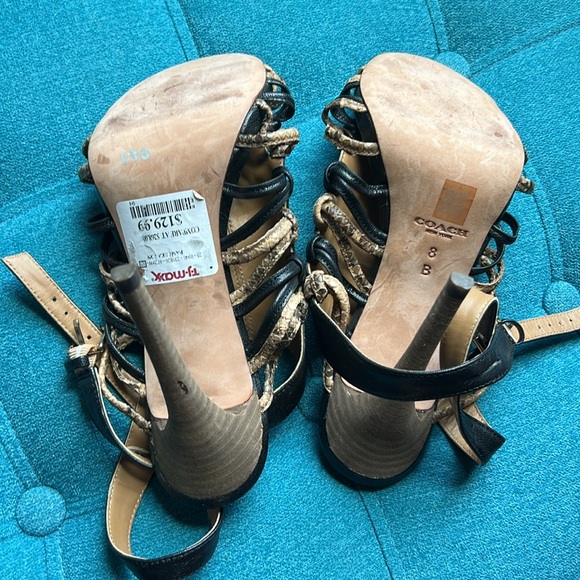 Coach black and brown heels | Size 8 - Picture 6 of 7